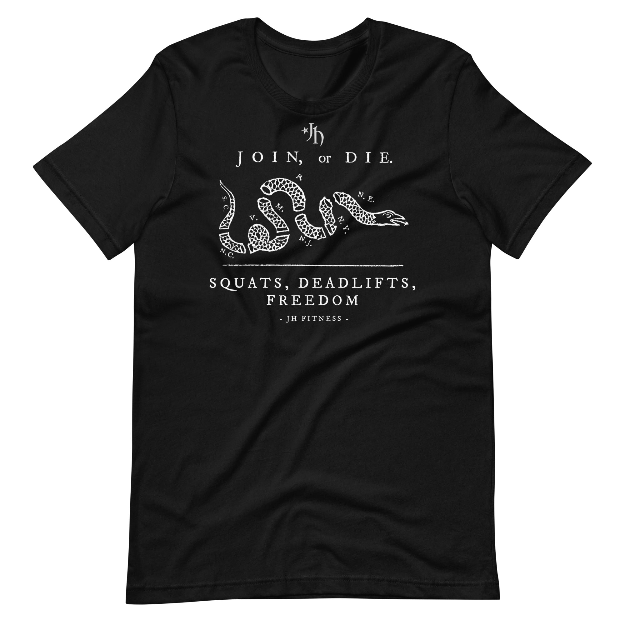 Join Or Die Tee With Black Snake Join Or Die Tee With Black Snake